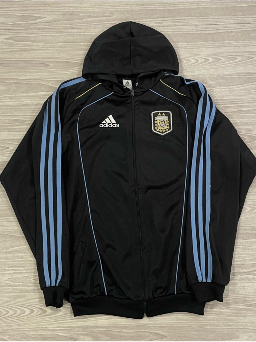 Adidas Argentina Football Jacket AFA Pre-Match Soccer Full Zip Men’s Size Small